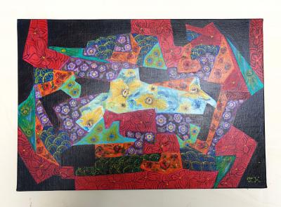 Jocelyne HOFFELT - Fleurs en  Puzzle, 2020 - Huile sur toile 2