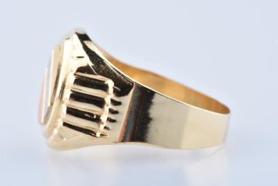 Bague chevalière homme en or jaune 2