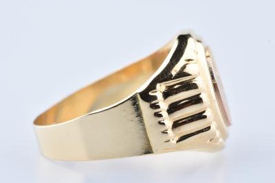 Bague chevalière homme en or jaune 2