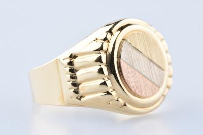 Bague chevalière homme en or jaune 2