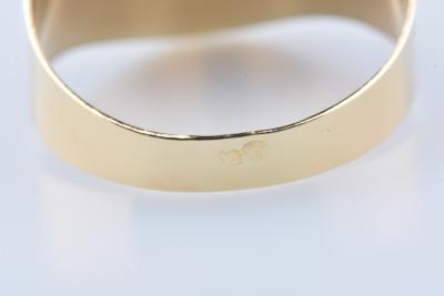 Bague chevalière homme en or jaune 2