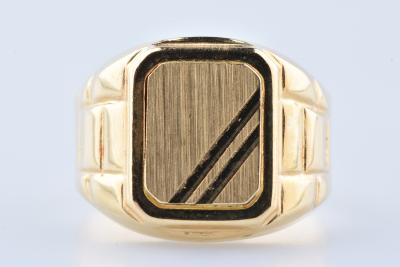 Bague chevalière homme en or jaune 2