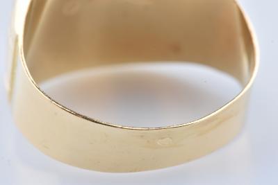 Bague chevalière homme en or jaune 2