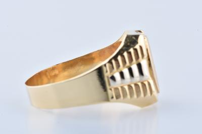 Bague chevalière homme  en or jaune 2