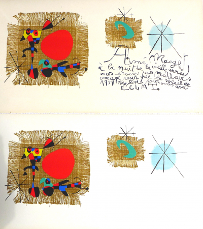 Joan MIRO - Aimé Maeght  - Deux lithographies 2