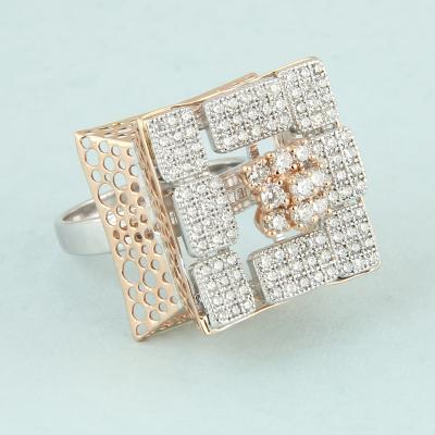 White Gold & Rose Gold Diamond Ring 2