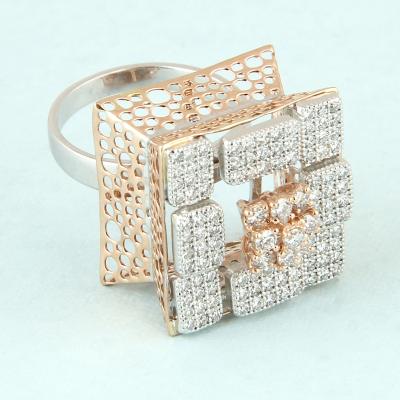 White Gold & Rose Gold Diamond Ring 2