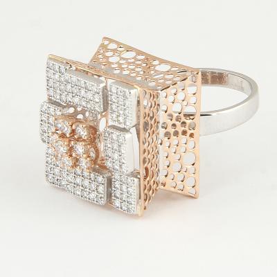 White Gold & Rose Gold Diamond Ring 2