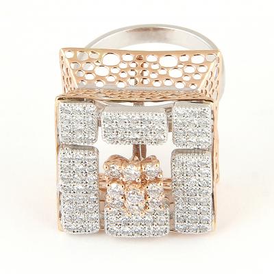 White Gold & Rose Gold Diamond Ring 2