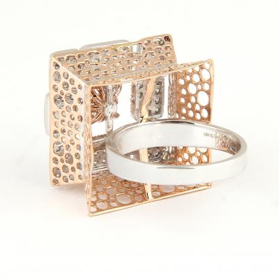 White Gold & Rose Gold Diamond Ring 2