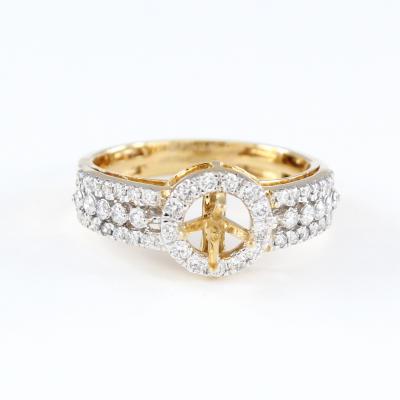Bague Diamant Or Jaune - Pierre centrale non montée 2