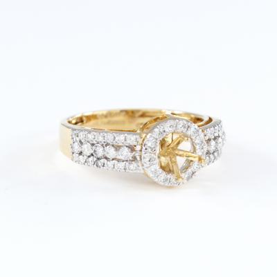 Bague Diamant Or Jaune - Pierre centrale non montée 2