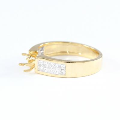 Bague Diamant Or Jaune - Pierre centrale non montée 2