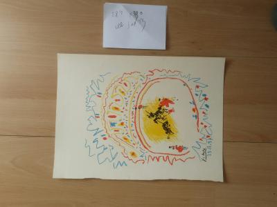 Pablo Picasso Petite corrida (1958)  lithographie originale en couleurs editee pour l'album 