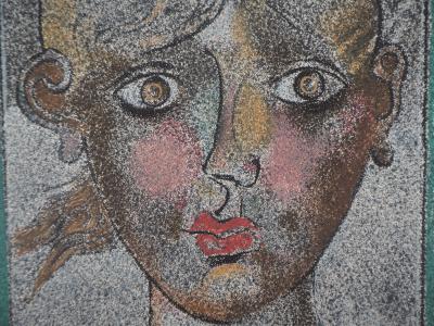 Franco GENTILINI : Portrait de femme - Lithographie originale 2