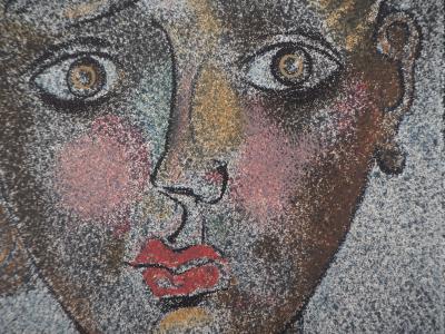 Franco GENTILINI : Portrait de femme - Lithographie originale 2