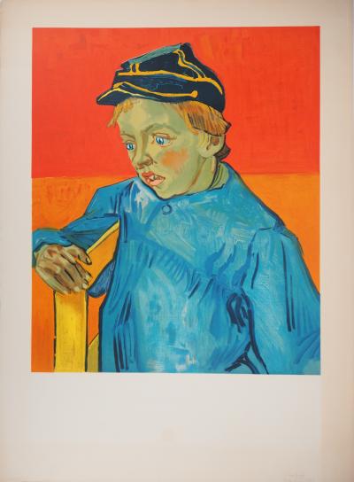 Vincent VAN GOGH (d’après) : Camille Roulin, l’écolier - Lithographie en couleur 2