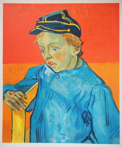 Vincent VAN GOGH (d’après) : Camille Roulin, l’écolier - Lithographie en couleur 2