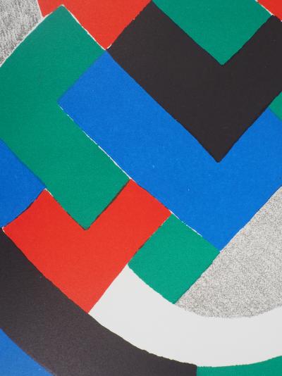 Sonia DELAUNAY - Composition bleu, vert et rouge, 1969 - Lithographie originale 2