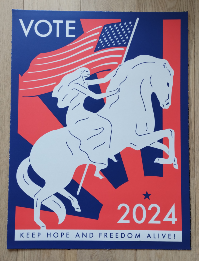 Cleon PETERSON - Vote, Keep Hope & Freedom Alive! (Red, White & Blue) 2024 2