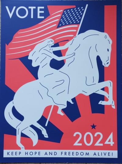 Cleon PETERSON - Vote, Keep Hope & Freedom Alive! (Red, White & Blue) 2024 2
