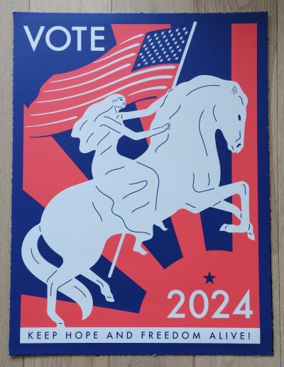 Cleon PETERSON - Vote, Keep Hope & Freedom Alive! (Red, White & Blue) 2024 2
