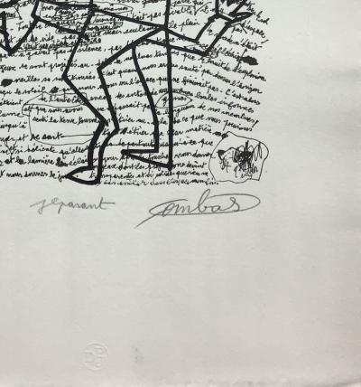 Robert COMBAS - Sans titre, 2020 - Gravure sur bois signée au crayon 2