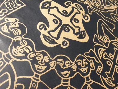 Yvon TAILLANDIER - Tribal noir, 2018 - Sérigraphie signée 2