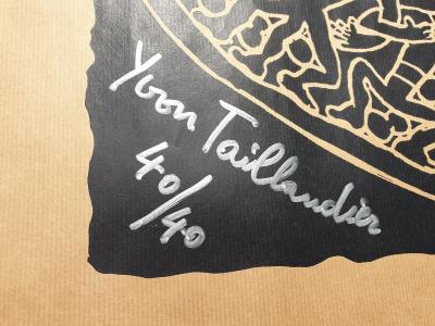 Yvon TAILLANDIER - Tribal noir, 2018 - Sérigraphie signée 2