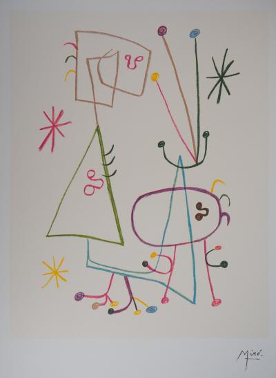 Joan Miró: Family with a Star - Signed Lithograph 2