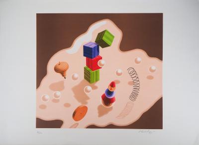 Victor VASARELY : Composition cinétique aux jouets - Lithographie Originale Signée 2
