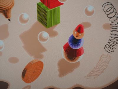 Victor VASARELY : Composition cinétique aux jouets - Lithographie Originale Signée 2