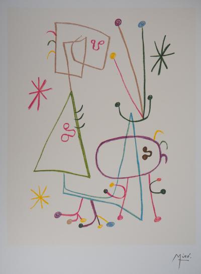 Joan MIRO (d’après) - Famille à l’étoile - Lithographie signée 2