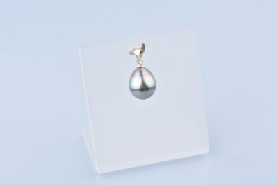 Pendentif de perle de culture de Tahiti en forme de goutte 2