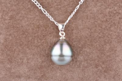 Pendentif de perle de culture de Tahiti en forme de goutte 2