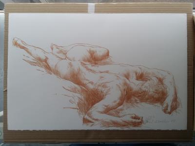 Luis CABALLERO - Nu, circa 1985 - Original Hand Signed Lithograph 2
