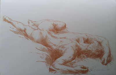 Luis CABALLERO - Nu, circa 1985 - Original Hand Signed Lithograph 2