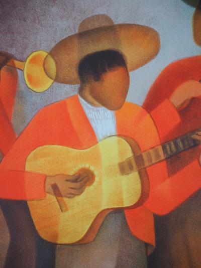 Louis TOFFOLI : L’orchestre mexicain - Lithographie originale, Signée 2
