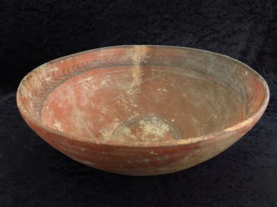 Ancien bol en terre cuite décoré à la Nouvelle Babylone 2