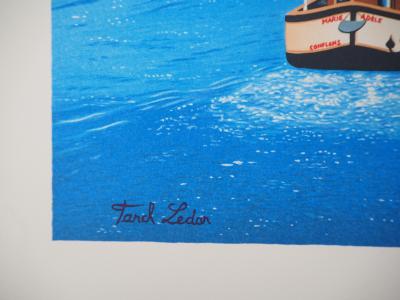 Fanch LEDAN - Paris, L’île Saint Louis et Notre Dame - Lithographie originale, Signée 2