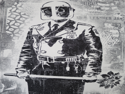 Shepard FAIREY (Obey)  - Damaged My Florist is a Dick - Sérigraphie signée numérotée 2
