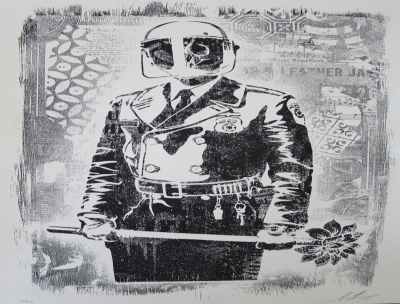 Shepard FAIREY (Obey)  - Damaged My Florist is a Dick - Sérigraphie signée numérotée 2
