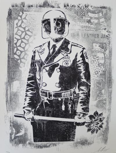 Shepard FAIREY (Obey)  - Damaged My Florist is a Dick - Sérigraphie signée numérotée 2