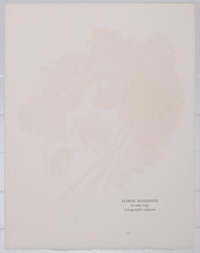 Alfred MANESSIER - La tache rouge, 1972 - Lithographie originale 2