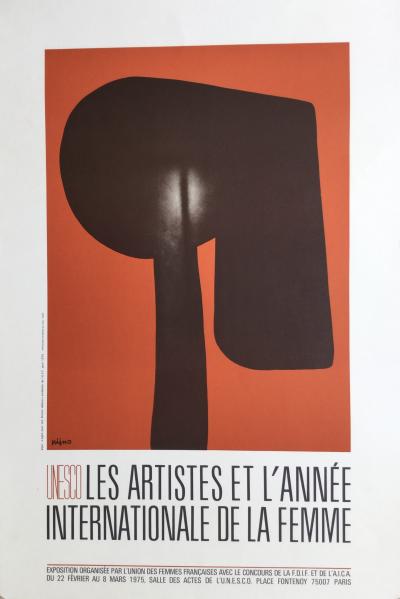 Ladislas KIJNO - Signe pour une femme debout ,1975 - Affiche signée 2