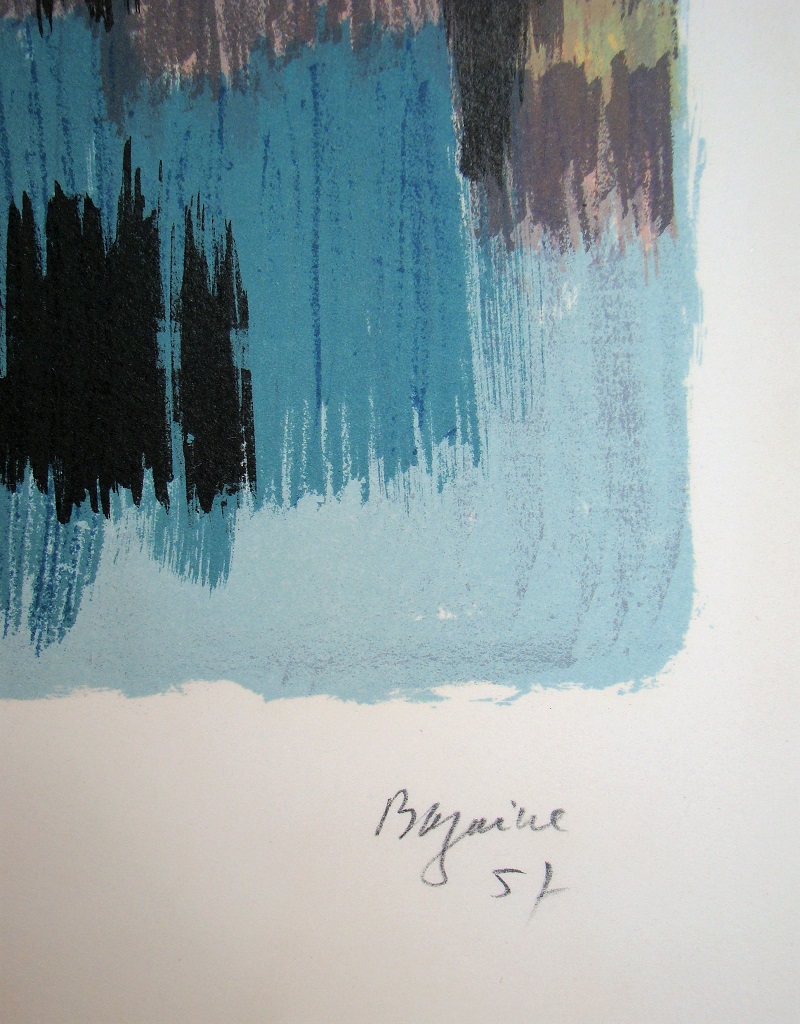 Jean BAZAINE Composition, 1957 Lithographie originale signée et numérotée Art Moderne