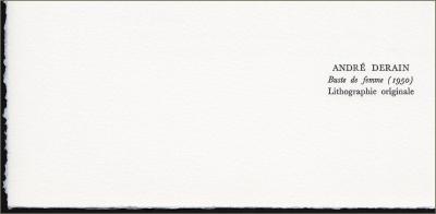 André DERAIN - Buste de femme, 1972 - Original lithograph 2