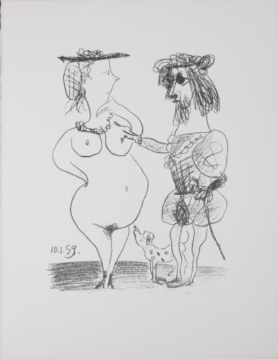Pablo PICASSO - Le seigneur et la dame, 1972 Original lithograph 2