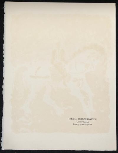 Kostia TERECHKOVITCH - Cavalier tunisien, 1972 - Original lithograph 2