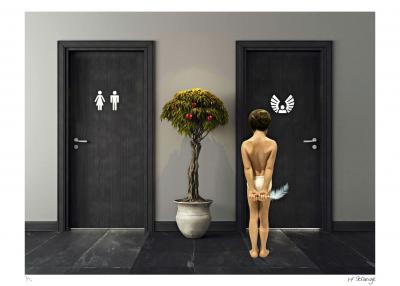Mr Strange - Les toilettes de Gravel, 2019 - Sérigraphie signée au crayon 2